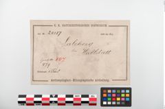 Etiketten zu Bronzebrillenfibel (NHMW-PRAE-024187)